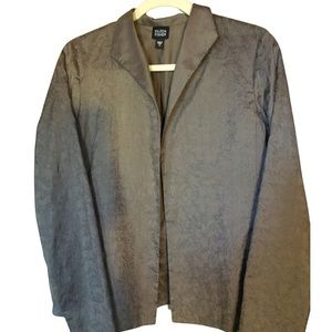 Eileen Fisher Taupe Raw Silk Swing Jacket, Beautiful Texture, Lined, Size small